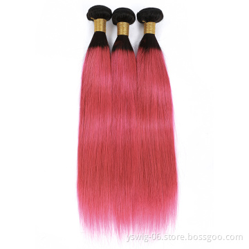 YS Wholesale Cuticle Aligned Color Pink Raw Virgin Indian Hair, Human Hair Weave, 1b/Pink# Unprocessed Hair Vendors
